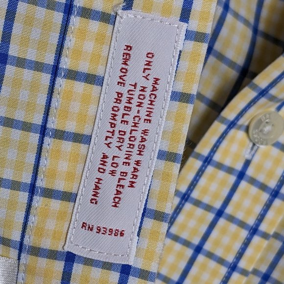 Brooks Brothers* Men's Short Sleeve Button Down Curved Hem Shirt~ Size Medium - Picture 7 of 13